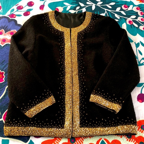 Vintage Gene Shelly 1960s embellished sweater - Picture 1 of 11